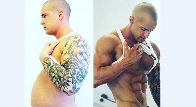 男人有肌肉VS没肌肉 从死胖子到型男的进阶太牛了