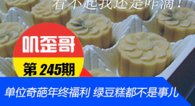 【叽歪哥 V0.245】单位奇葩年终福利 一箱绿豆糕那都不是事儿