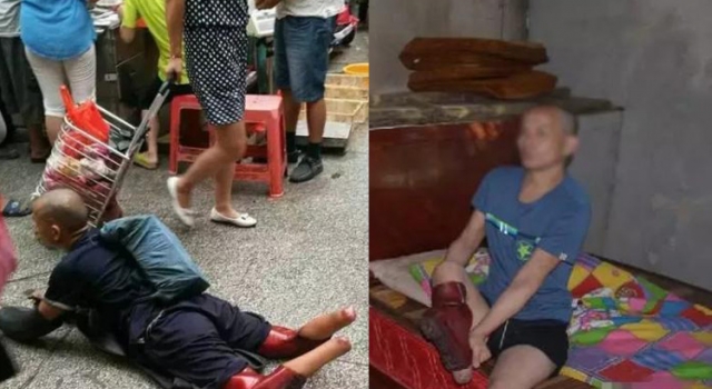失踪12年男子双腿被截断 在广州乞讨被同学发现