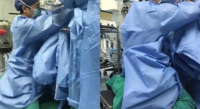 六旬医生跪3小时做手术 网友：这是世上最美的姿势