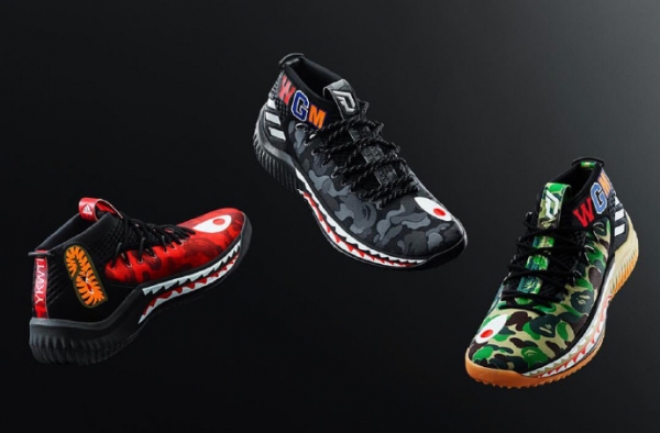 A Bathing Ape x Adidas DAME！今年超级抢手的一双鞋