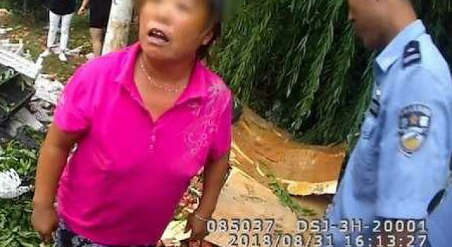 货车侧翻遭哄抢 可笑!抢桃大妈还振振有词:我犯法了吗?