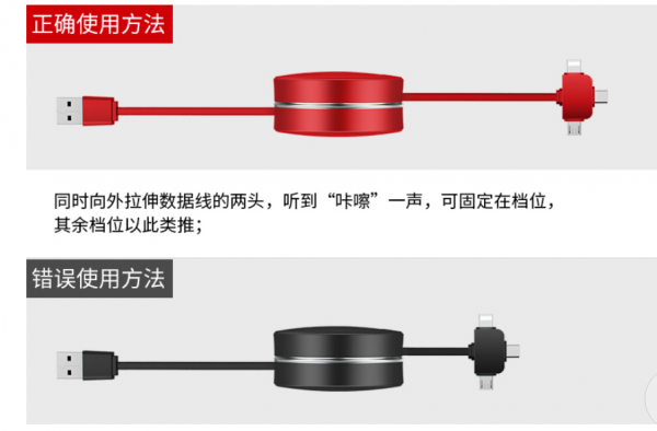 超越世俗的潮流炫彩数据线   商务出差必备数据线