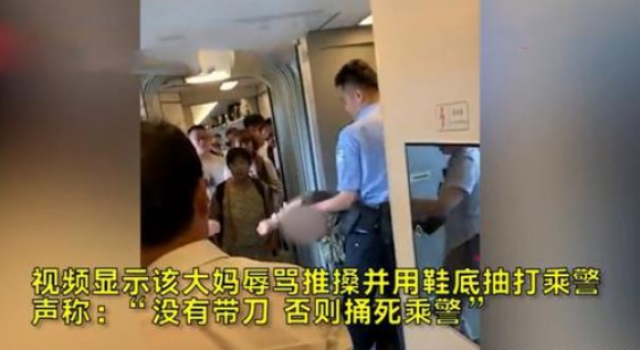 无票大妈殴打乘警 还拒绝下车 没有票还有理了？