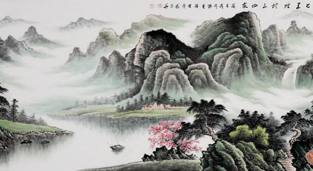 客厅沙发背景装饰画怎么选？锦绣山河点缀你的品质生活