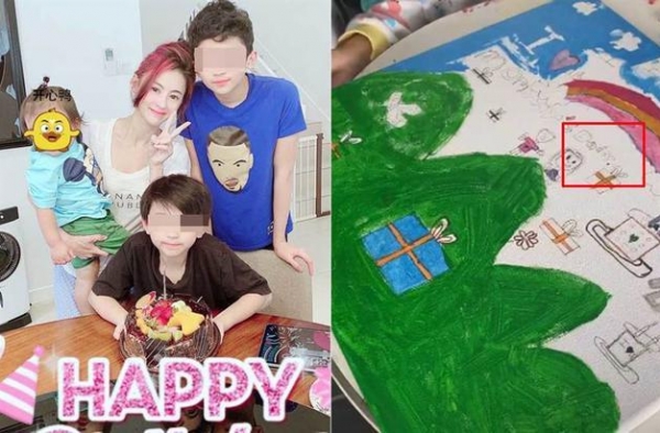 谢霆锋生日隔天张柏芝晒照 小儿子画上写Daddy
