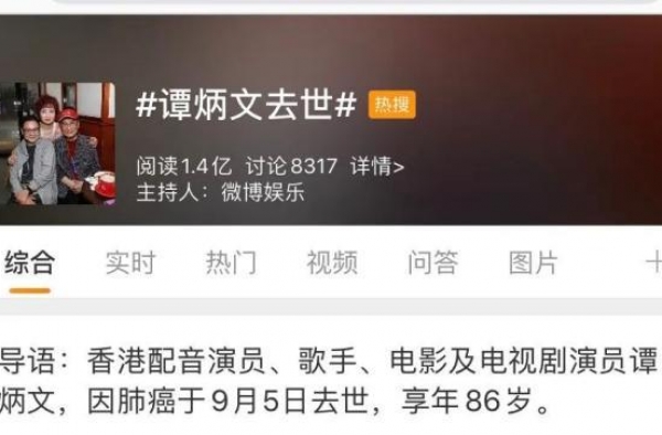 痛心！知名演员中午离世……