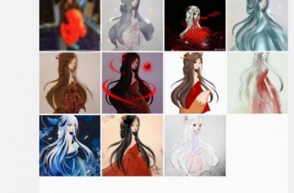 杨幂手绘美女获好评 粉丝配色图多到手机放不下