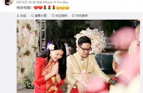 王岳伦出轨风波后，李湘晒“婚礼照”表白老公，力破感情不合传闻