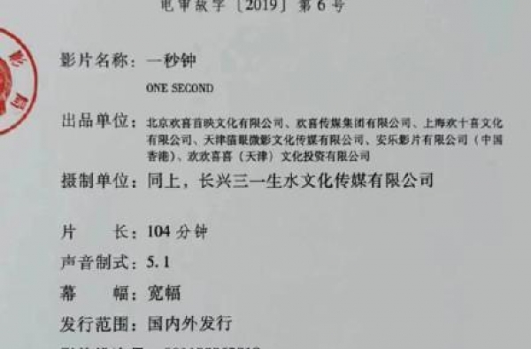 张艺谋《一秒钟》拿到公映许可证，一盘电影胶片引发的寻女故事