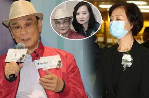 谭炳文设灵，李香琴女儿代母送别挚友，谢贤拄拐杖到灵堂鞠躬