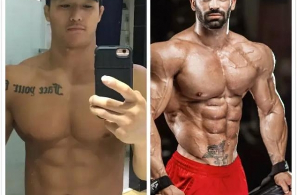 当李晨遇上职业健体选手，身材直接被碾压，大黑牛秒变很小只