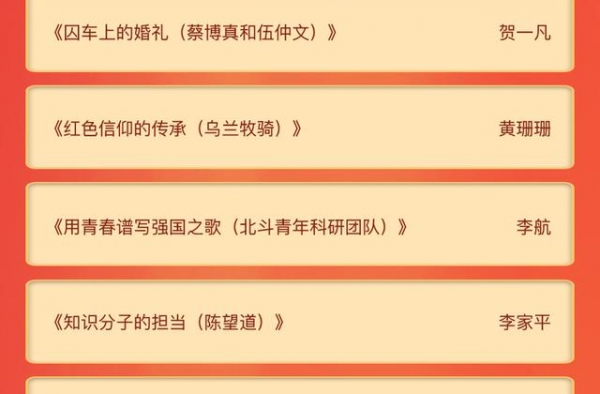 十大选题出炉！《理想照耀中国》选题征集活动公布最终入选名单