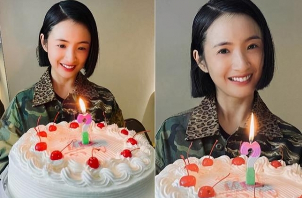 林依晨过生日，蛋糕款式被酸老旧，10字回应网友彰显高情商
