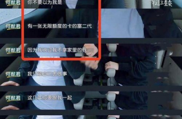 何猷君经典语录：我不是有无限额度的富二代 何猷君三观好正