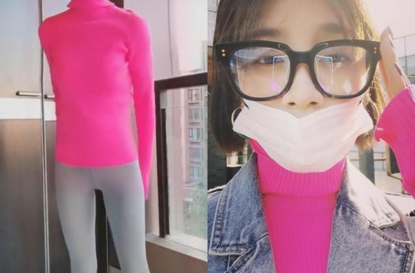 生过孩子就无少女感？曹云金前妻穿弹力裤秀身材，一点不像孩他妈