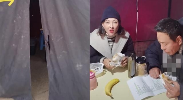 47岁牛莉大棚里啃饼，脏兮兮四处漏风，网友：大明星住那么简陋