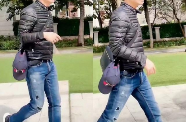 何晟铭罕露面穿着朴素，却坐直升机出门溜达，44岁在戏里已当爹