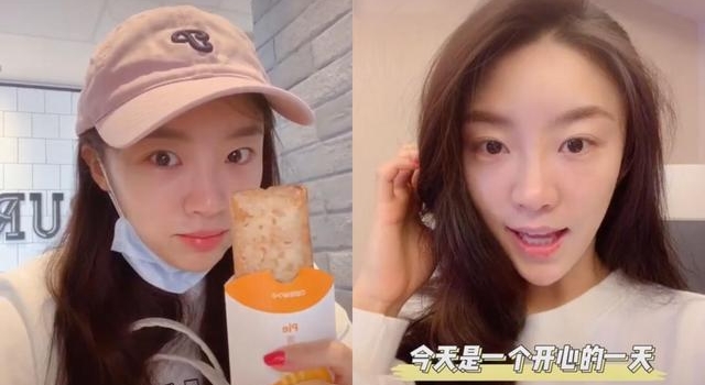 女星食量太大引关注，一顿饭吃13份菜，盘腿坐地上狂吃毫无形象