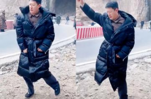 45岁于震片场跳广场舞，被说没有明星样，直言从不把自己当明星