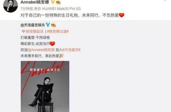 为何选择进入娱乐圈 姚安娜：我有自己的理想和抱负