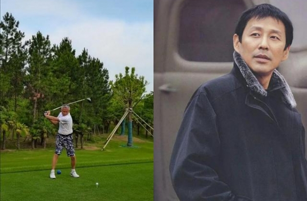 65岁陈道明打高尔夫，白发明显皮肤黝黑，被指要求高脏话连篇